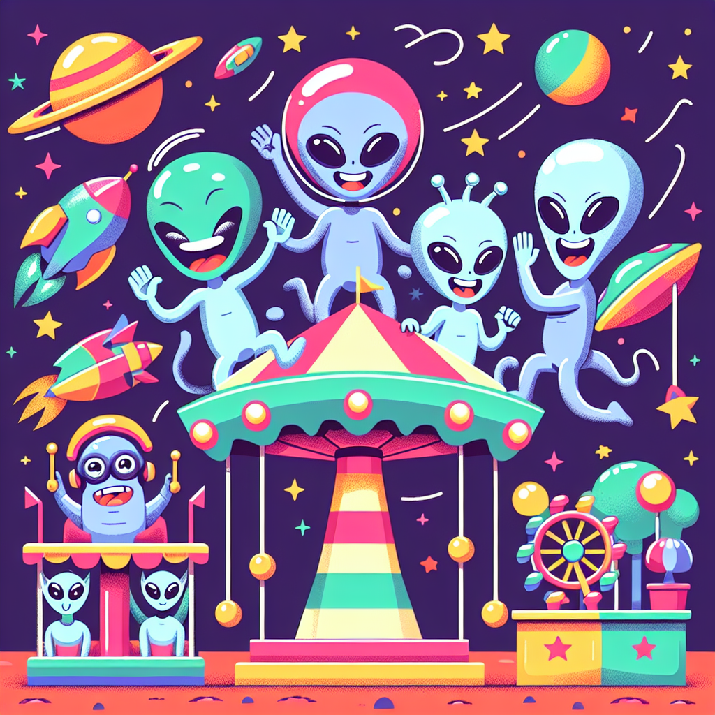 Cosmic Alien Carnival Paint By Numbers Art