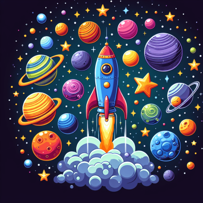 Outer Space Mission Painting By Numbers Kit