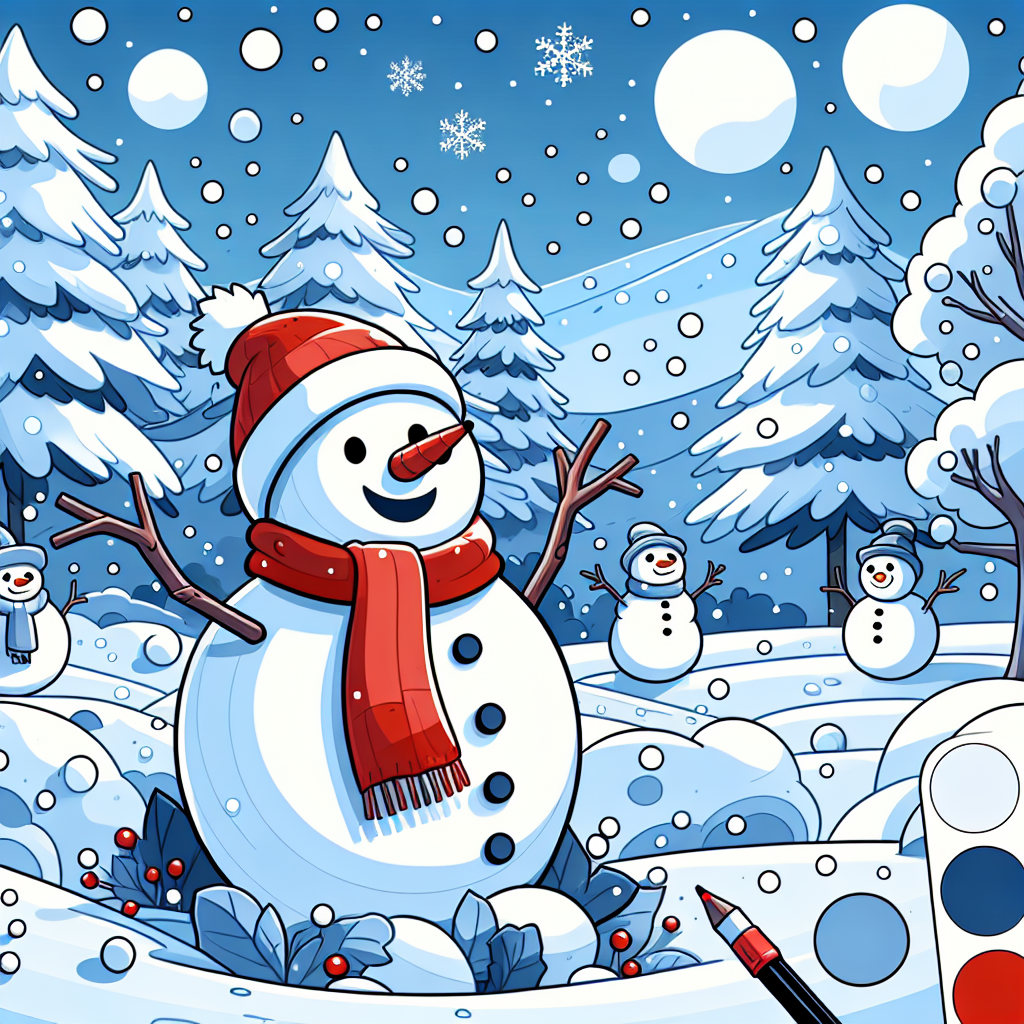 Holiday Winter Wonderland DIY Paint By Numbers