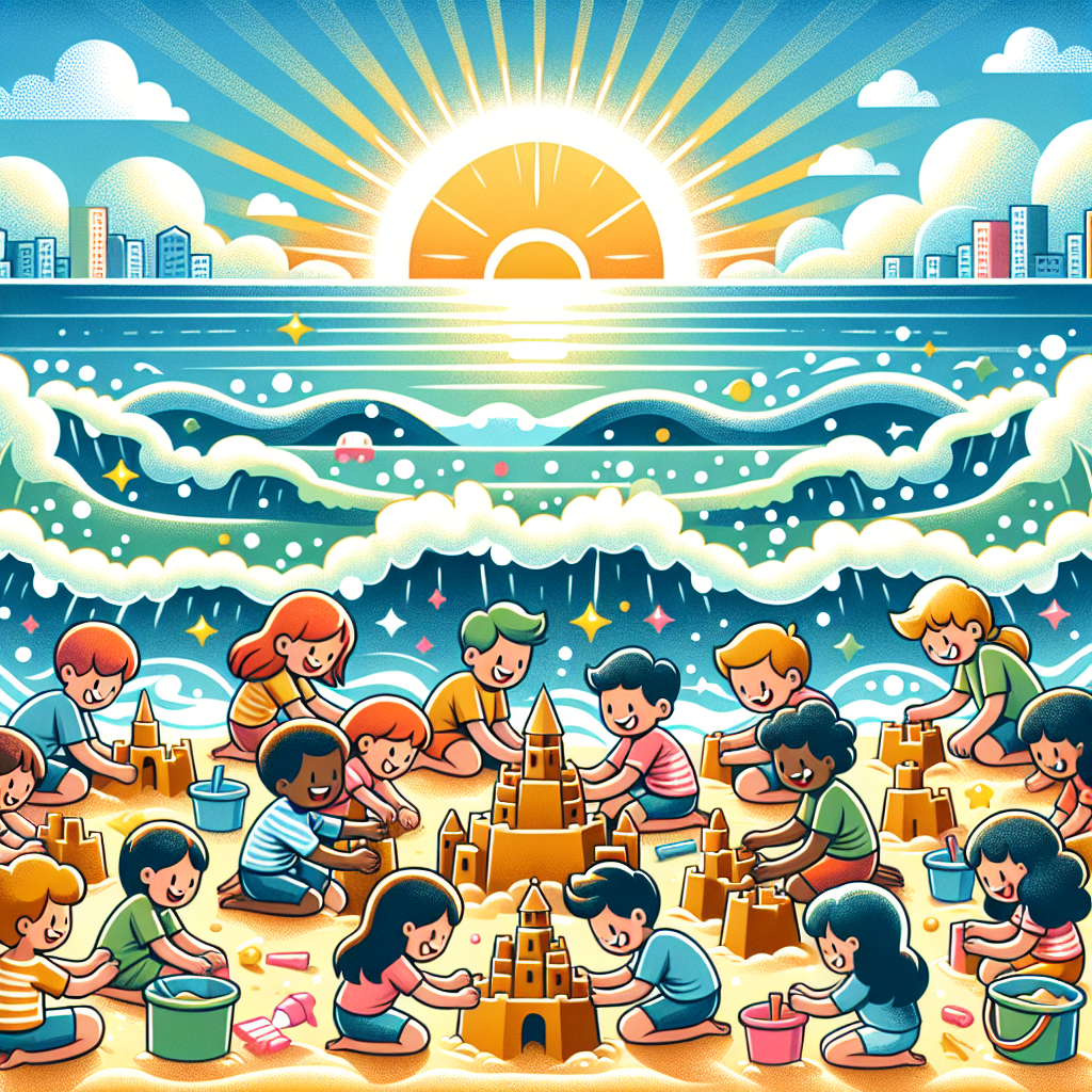 Bubbly Beach Fun Paint By Numbers