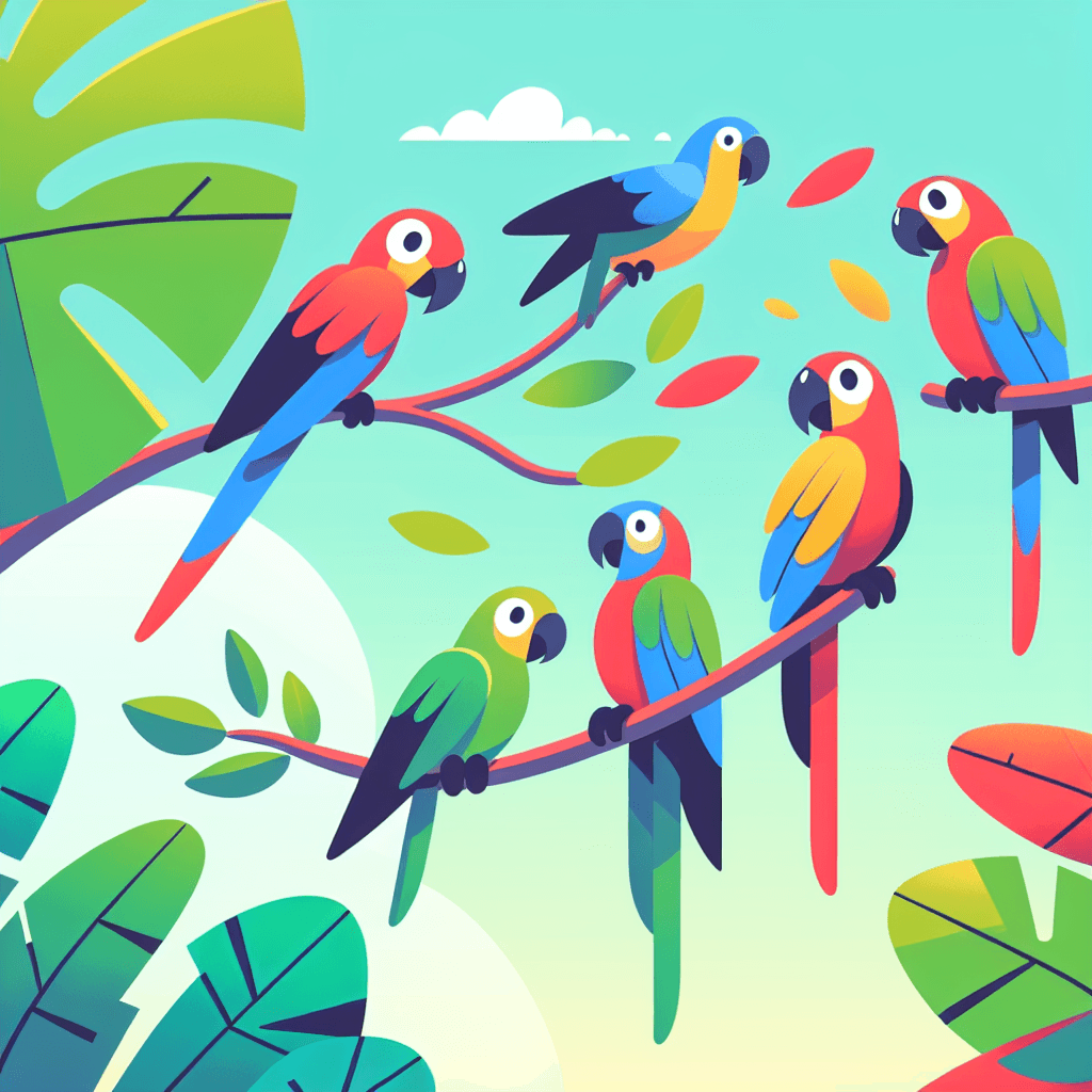 Joyful Parrot Playground Numbered Painting Kits