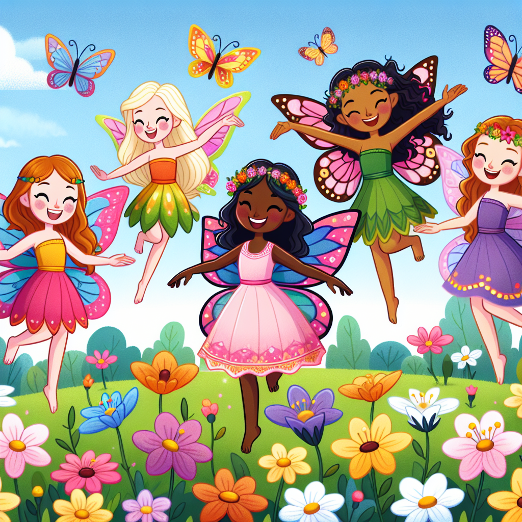 Frolicking Fairy Garden Number Painting