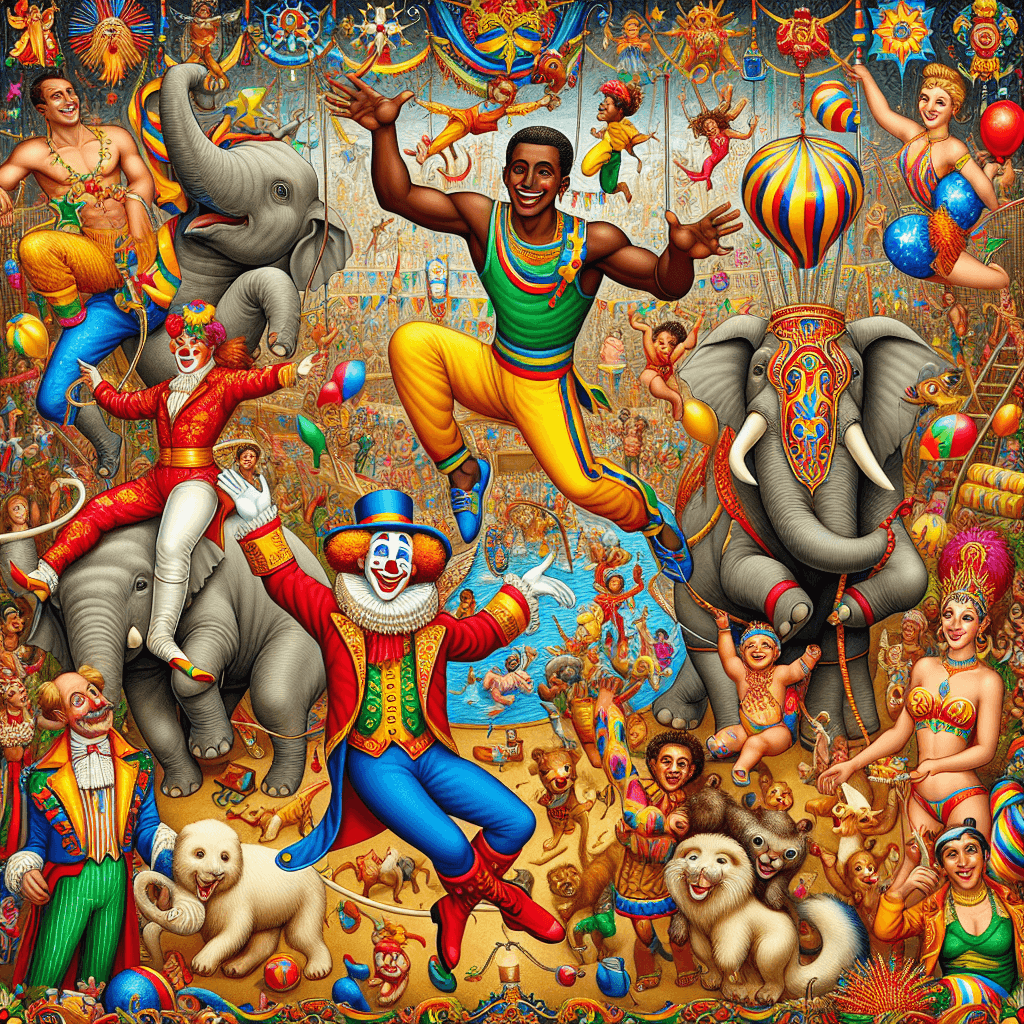 Dynamic Circus Extravaganza Painting By Numbers Kit