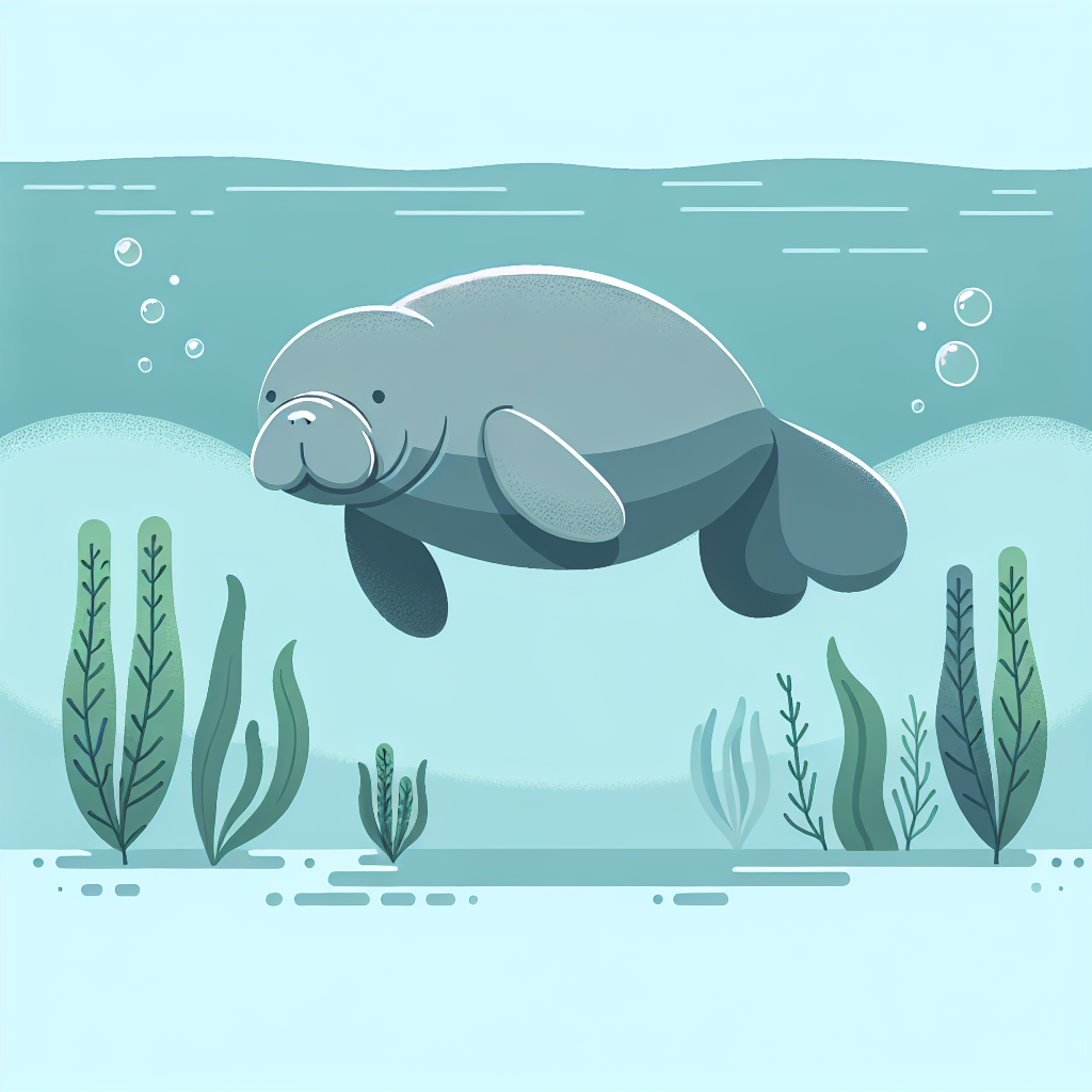 Gentle Manatee Painting Number Kit