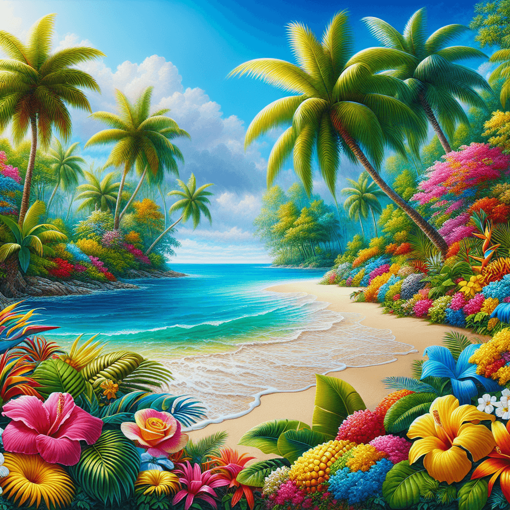 Sunny Tropical Getaway Numbered Painting Kits