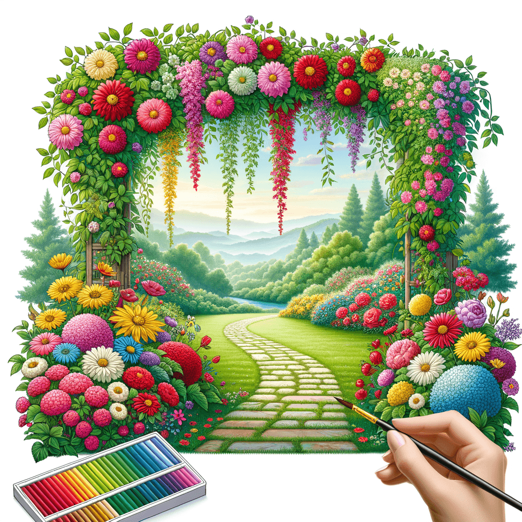 Dreamy Garden Pathway DIY Paint By Numbers