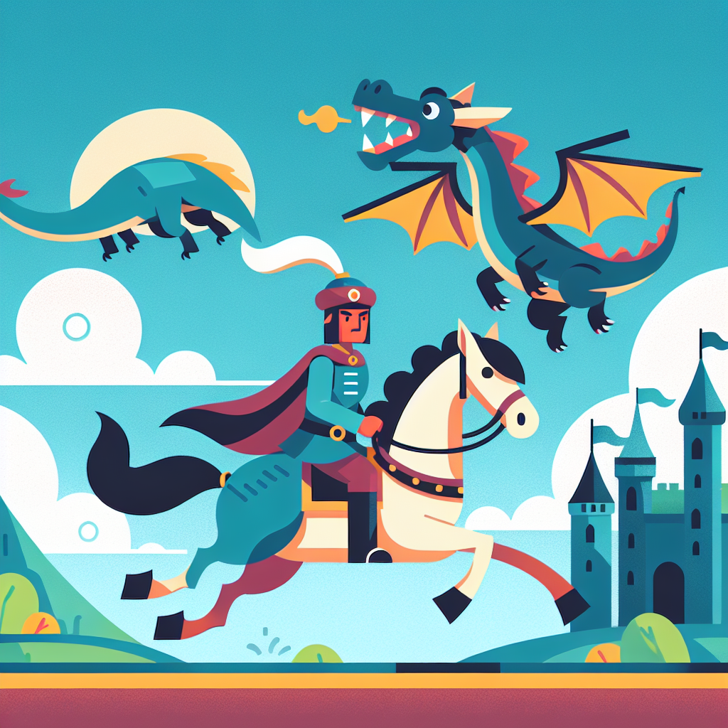 Medieval Knights And Dragons Paint By Numbers