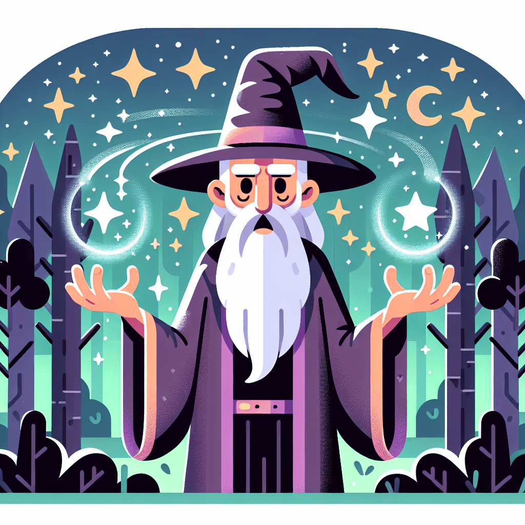 Wise Wizard In Enchanted Forest Paint By Numbers Art