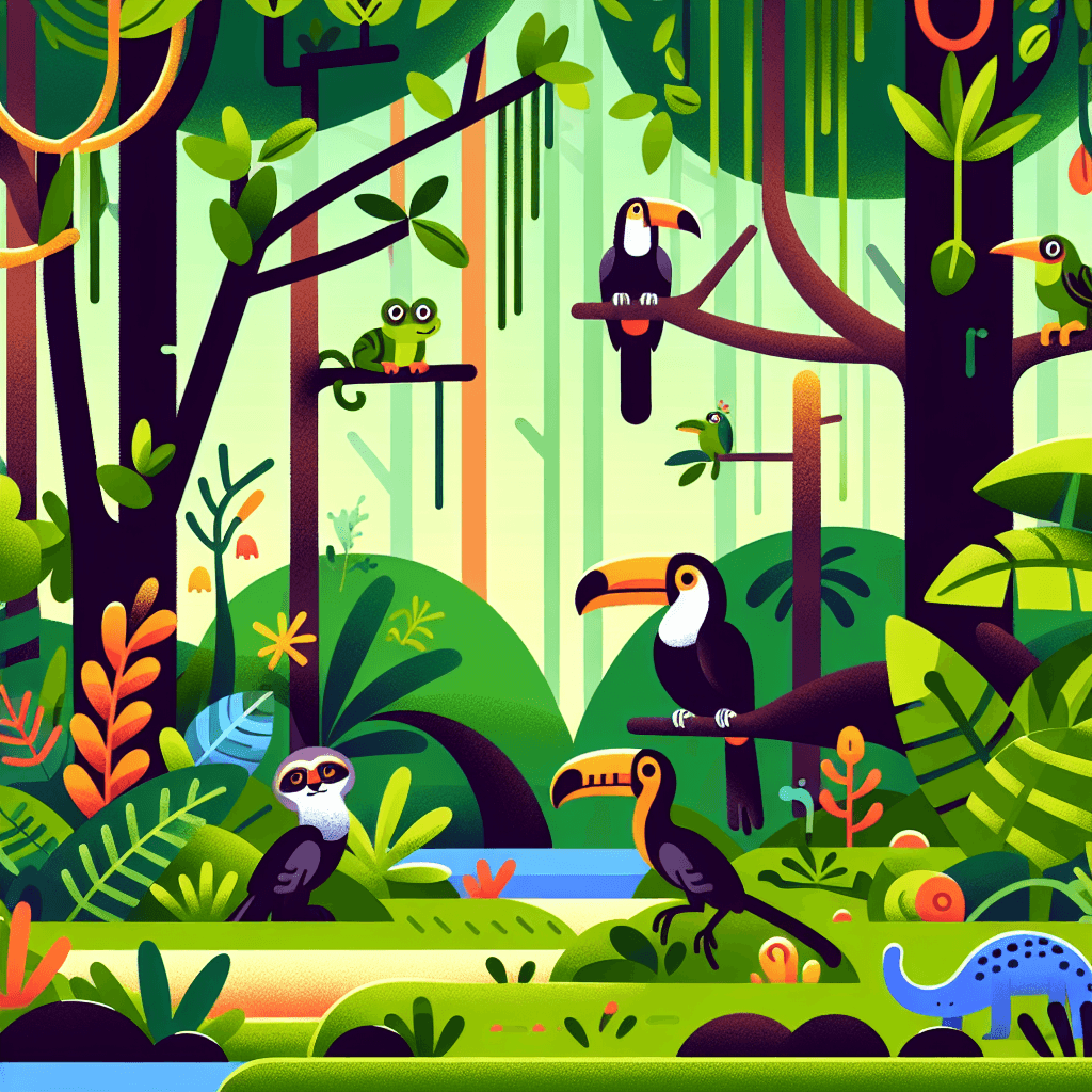 Rainforest Explorer's Tale Numbered Painting Kits