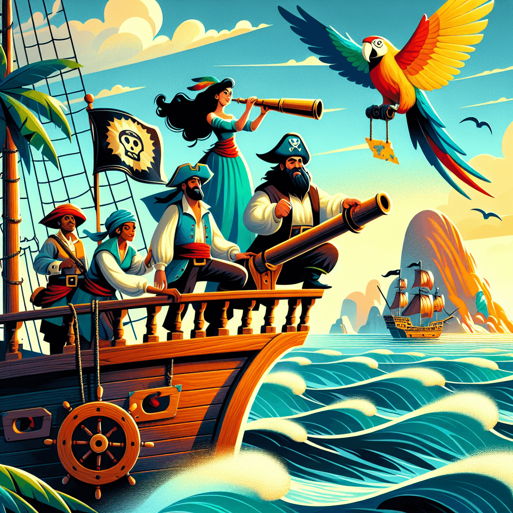 Pirate Ship Treasure Quest Paint By Number