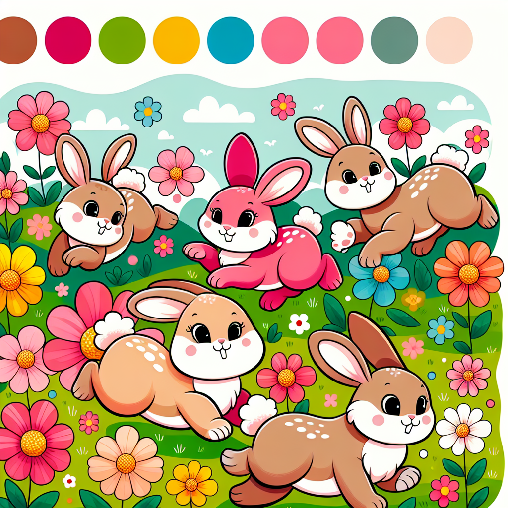 Hopping Bunny Meadow Numbered Painting Kits