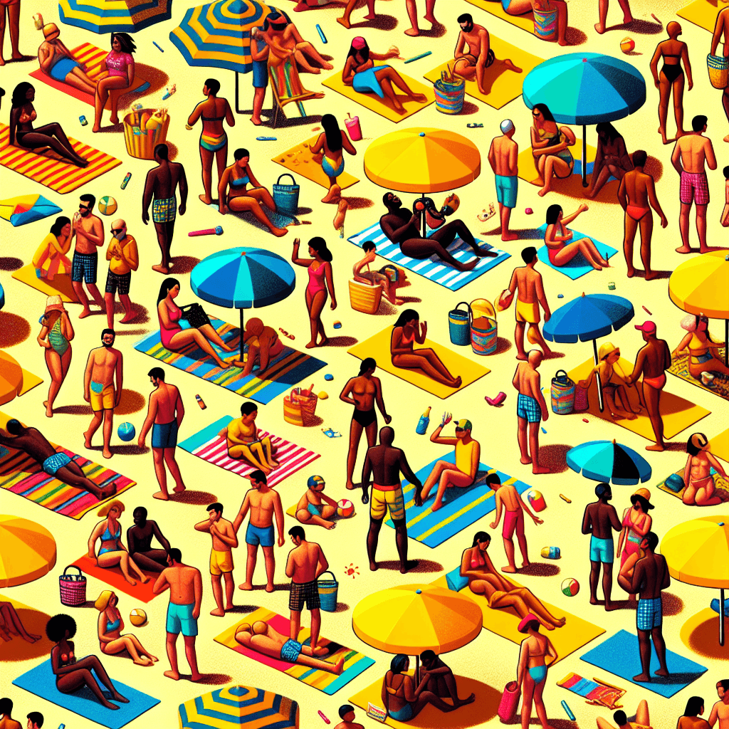 Lively Summer Beach Day DIY Paint By Numbers