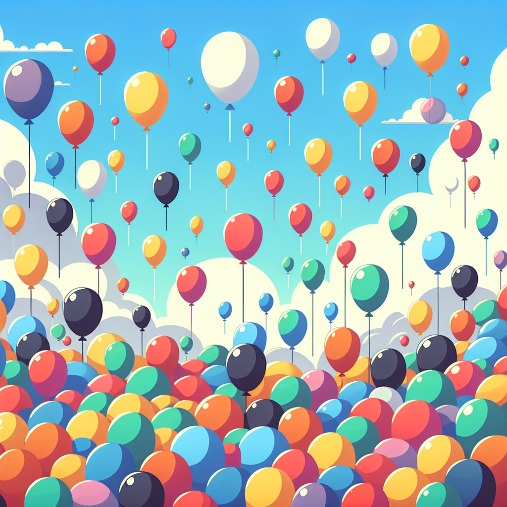 Bright Bouncing Balloons Paint By Numbers