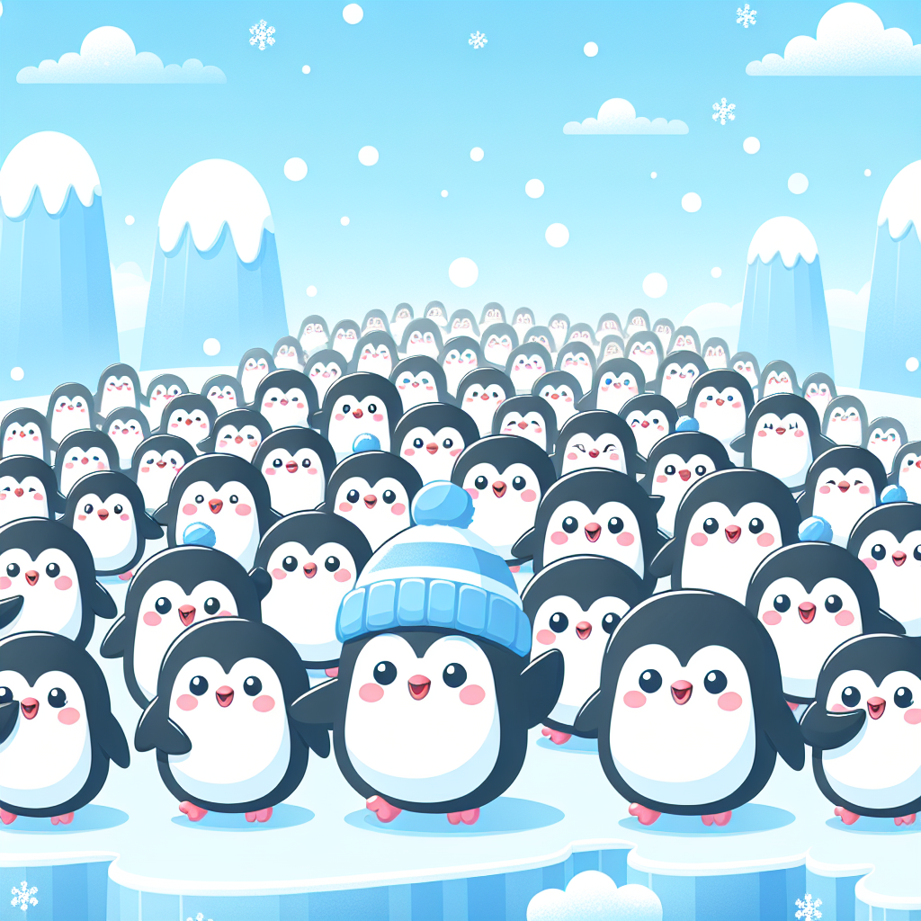 Cuddly Penguin Parade Paint By Number