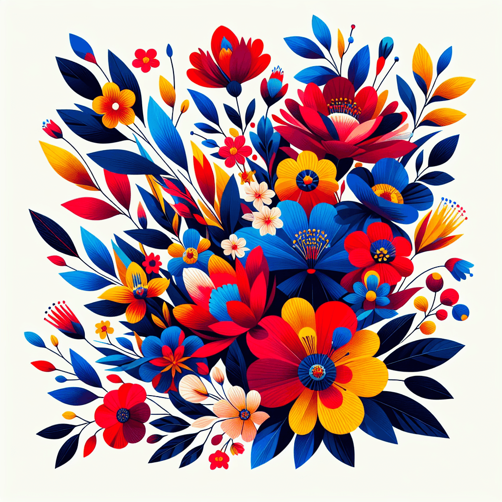 Vibrant Floral Expression Paint By Numbers Kits