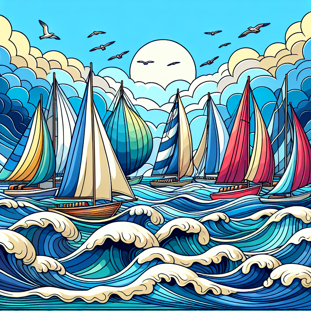 Sailboat Regatta Race Paint By Numbers