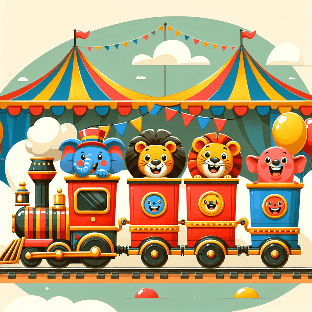 Joyful Circus Train Paint By Number