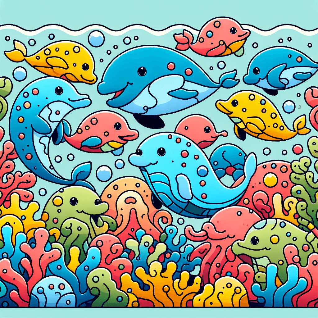 Whimsical Ocean Friends DIY Paint By Numbers