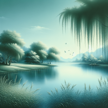 Whispering Willows By The Lake DIY Paint By Numbers