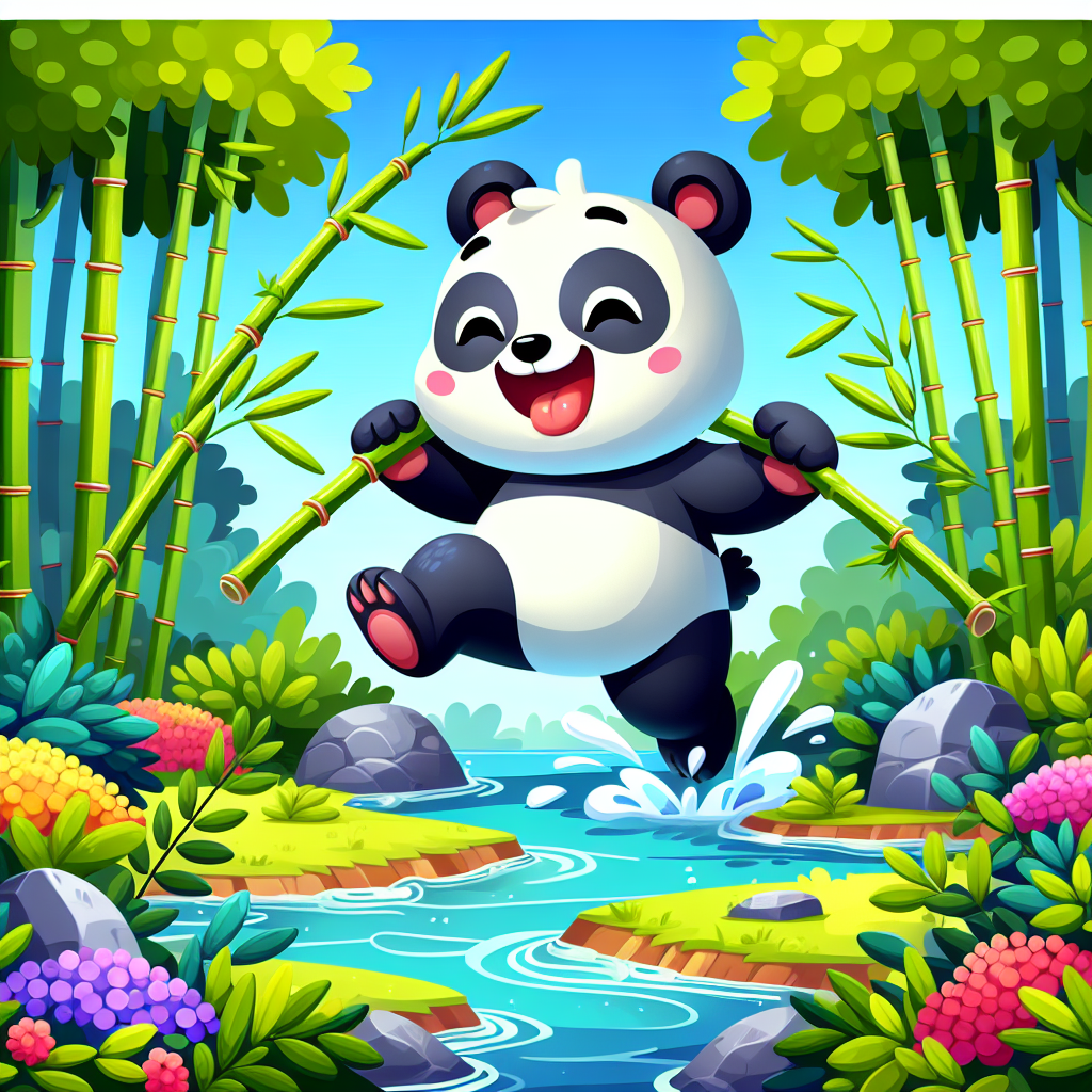 Panda's Bamboo Adventure Paint By Numbers