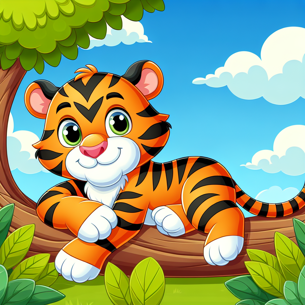 Cheerful Tiger Painting By Numbers Kit