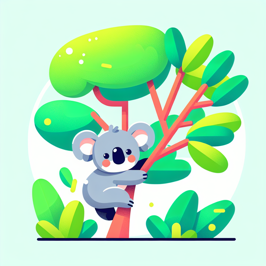 Koala's Leafy Adventure Paint By Color