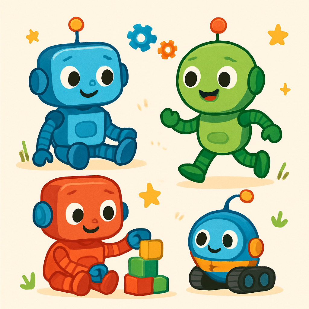 Charming Little Robots Paint By Numbers Kits