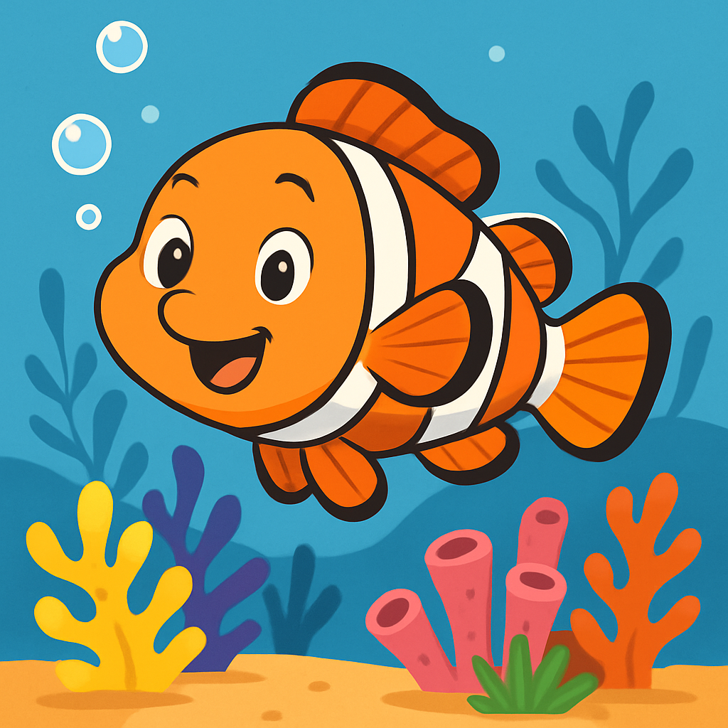 Joyful Clownfish Paint By Number