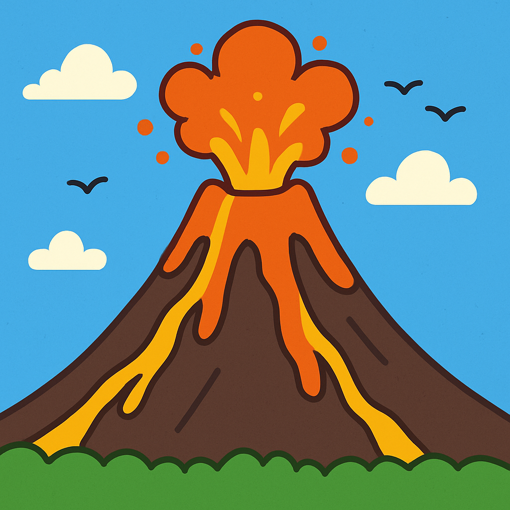 Dynamic Volcano Eruption Paint By Numbers Art