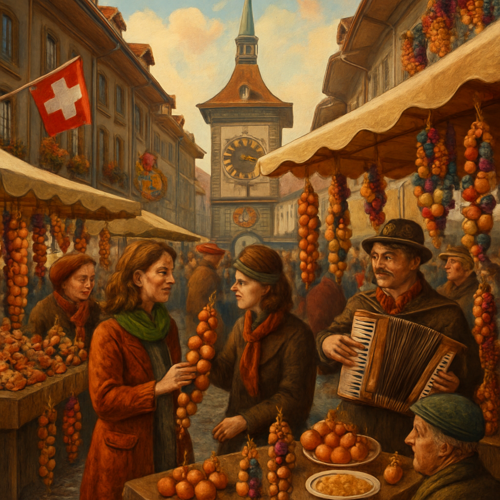 Zibelemärit Onion Market - Switzerland Numbered Painting Kits