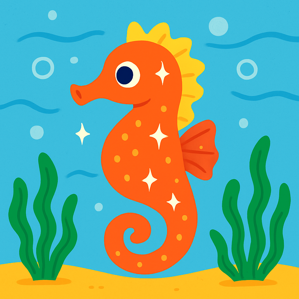 Sparkling Sea Horse Paint By Numbers Art