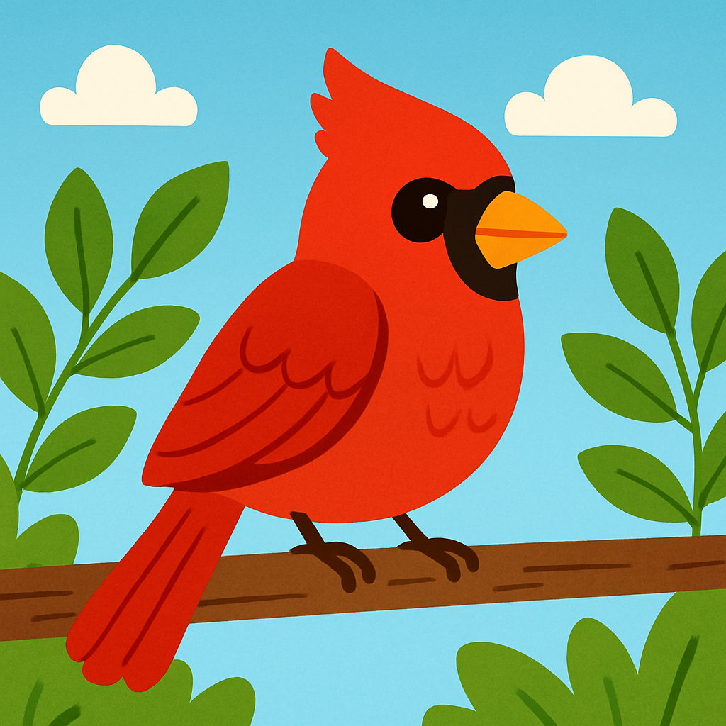 Charming Cardinal Paint By Numbers Art