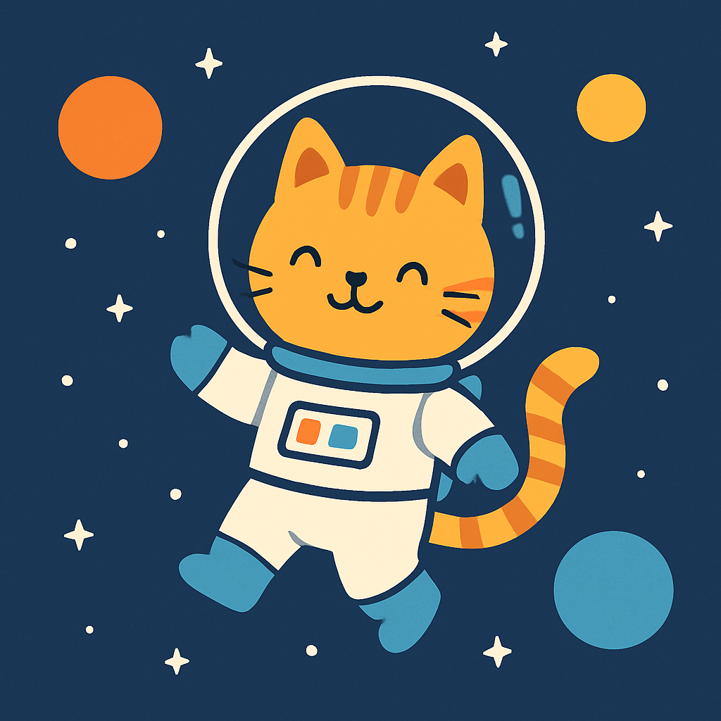 Astronaut Kitty Adventure Paint By Numbers