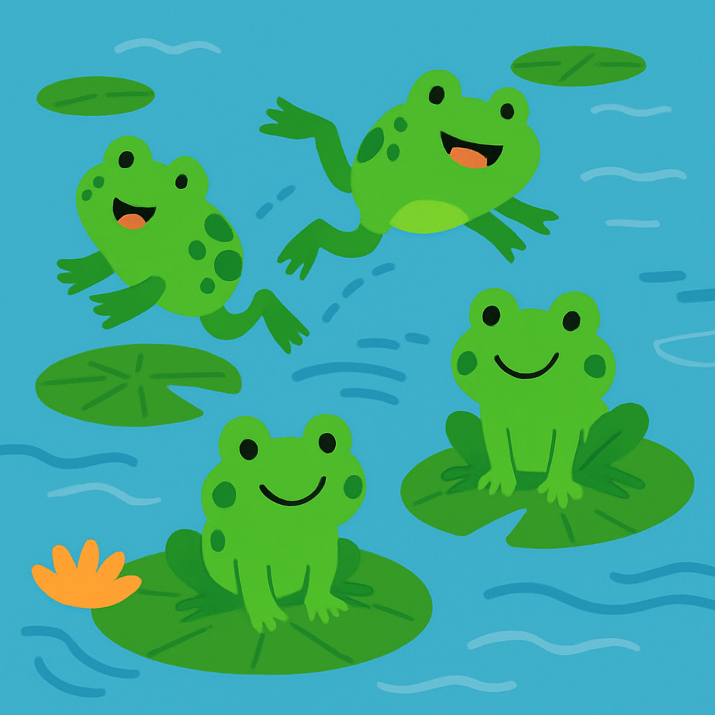 Hopping Frog Follies Paint By Numbers