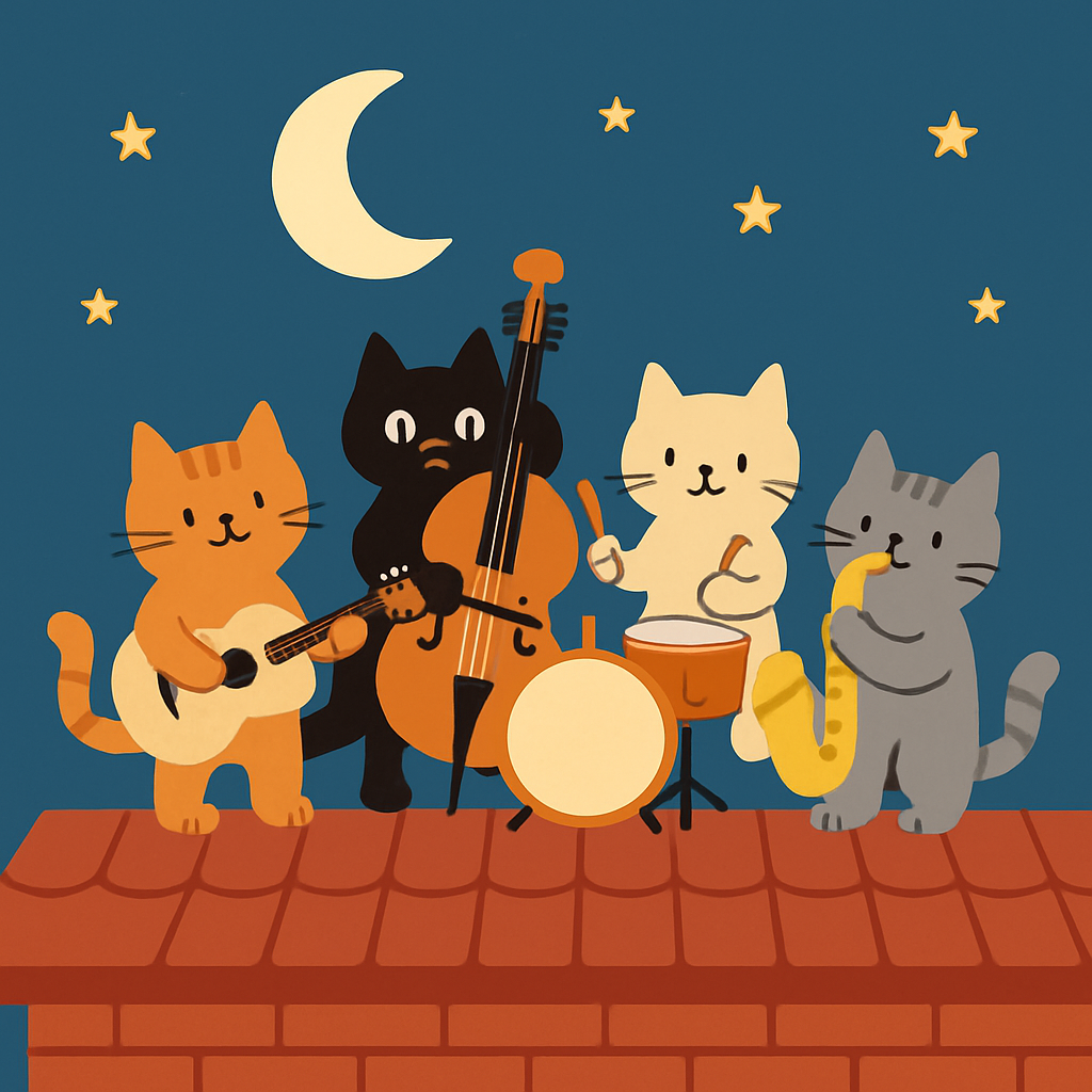 Rooftop Moonlit Serenade Paint By Numbers