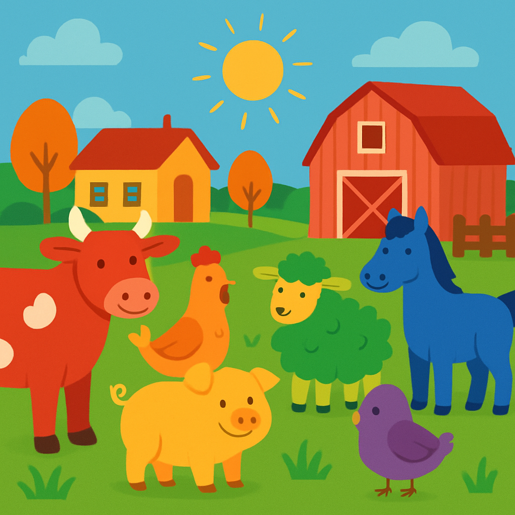 Rainbow Farm Numbered Painting Kits