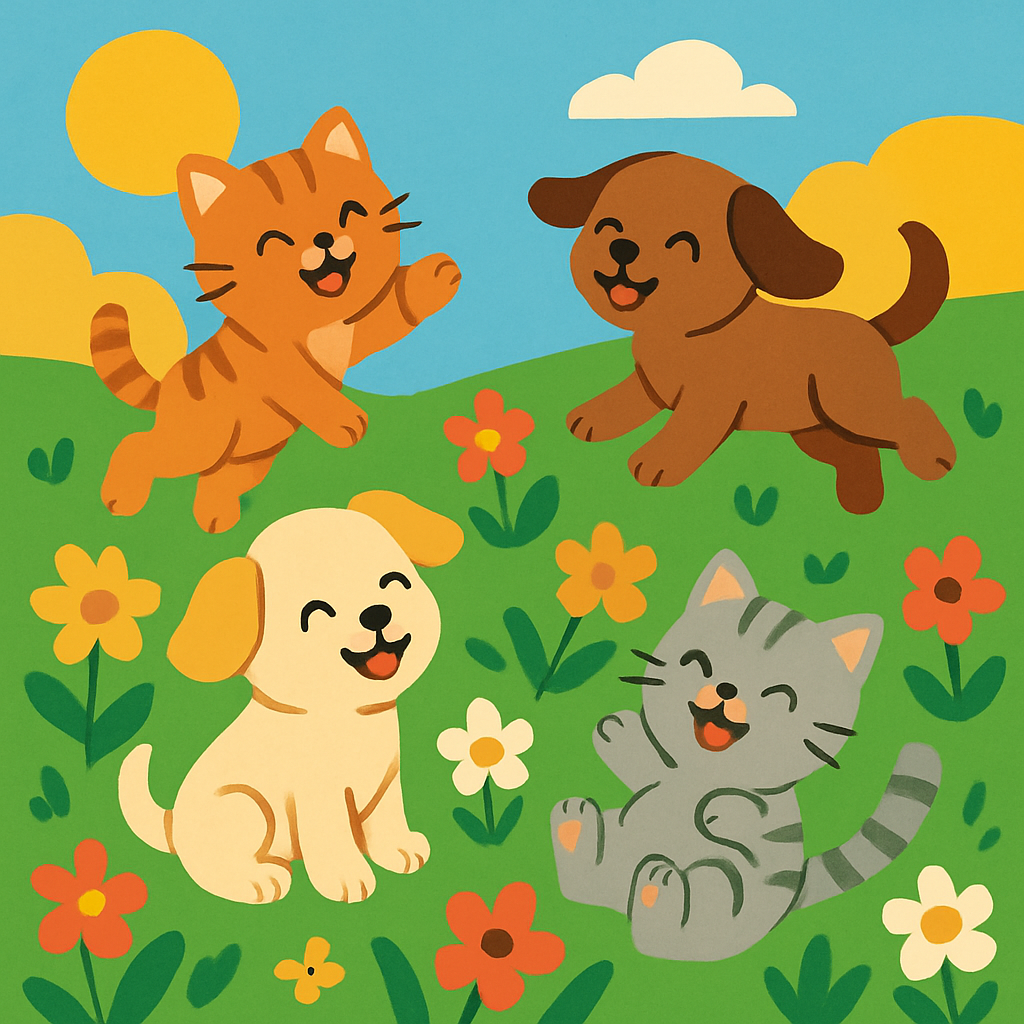 Cute Kittens And Puppies DIY Paint By Numbers