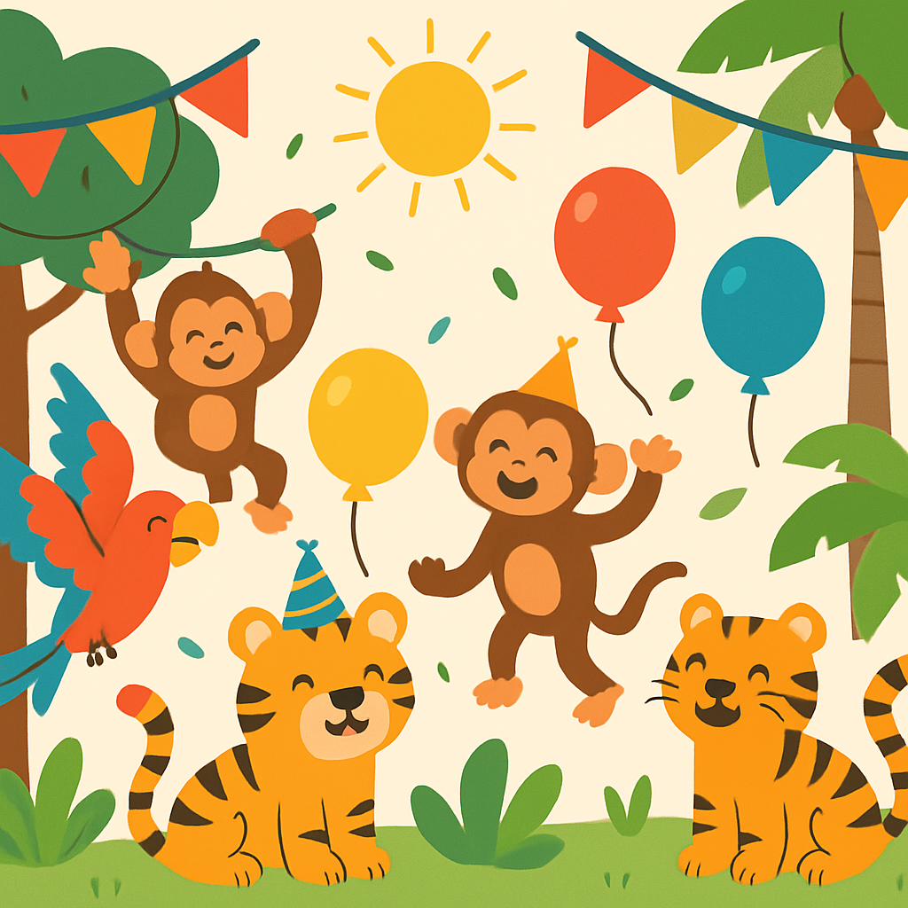 Celebration In The Jungle DIY Paint By Numbers