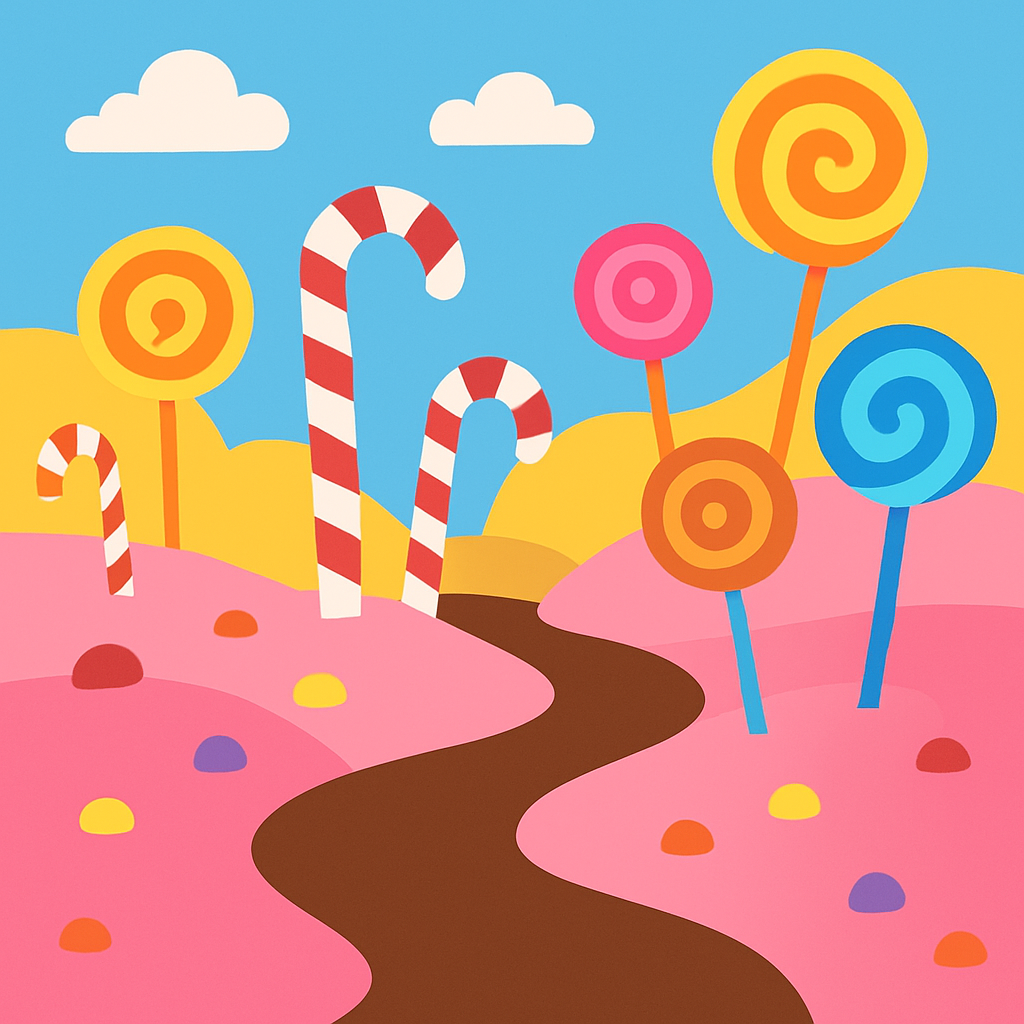 Colorful Candyland Escape Painting By Numbers Kit
