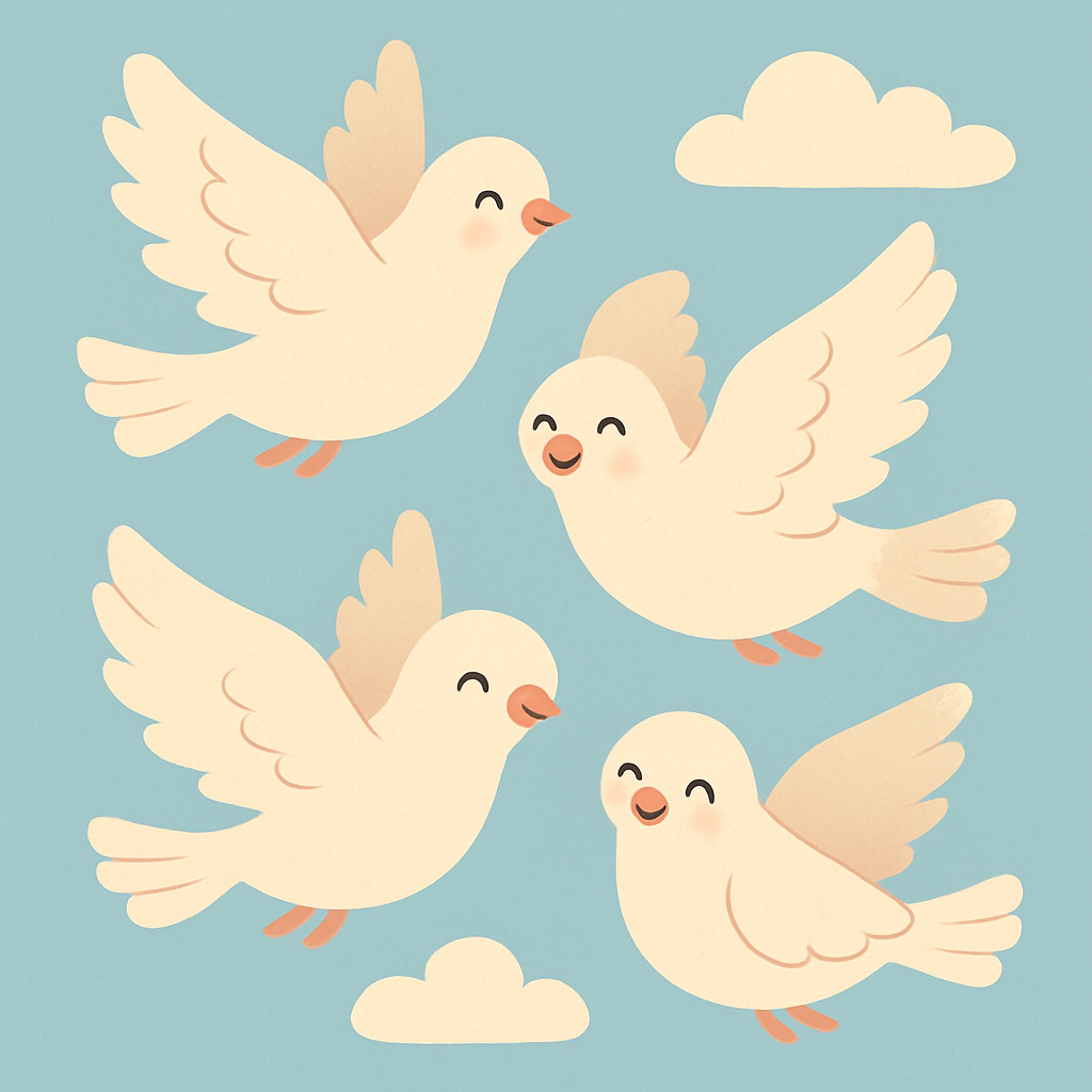 Dreamy Doves Painting Number Kit