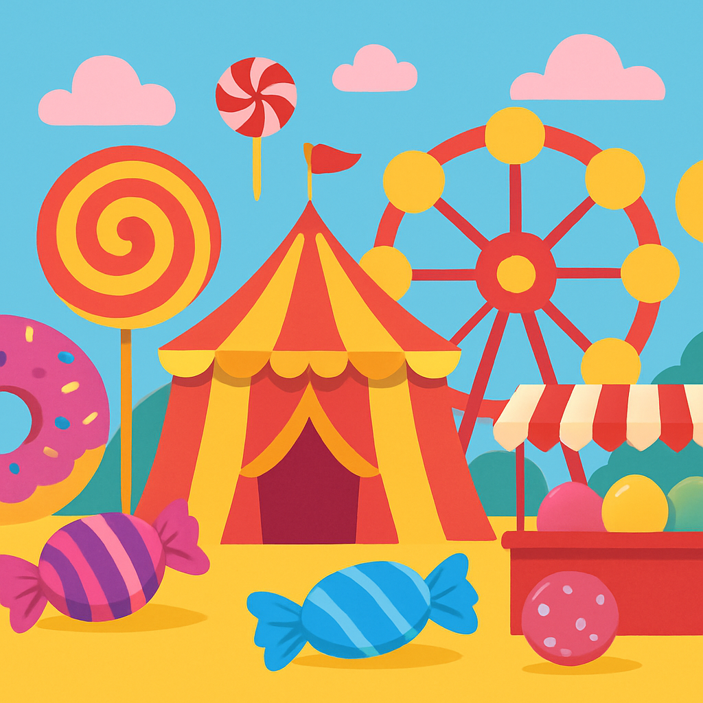 Candy Land Carnival DIY Paint By Numbers
