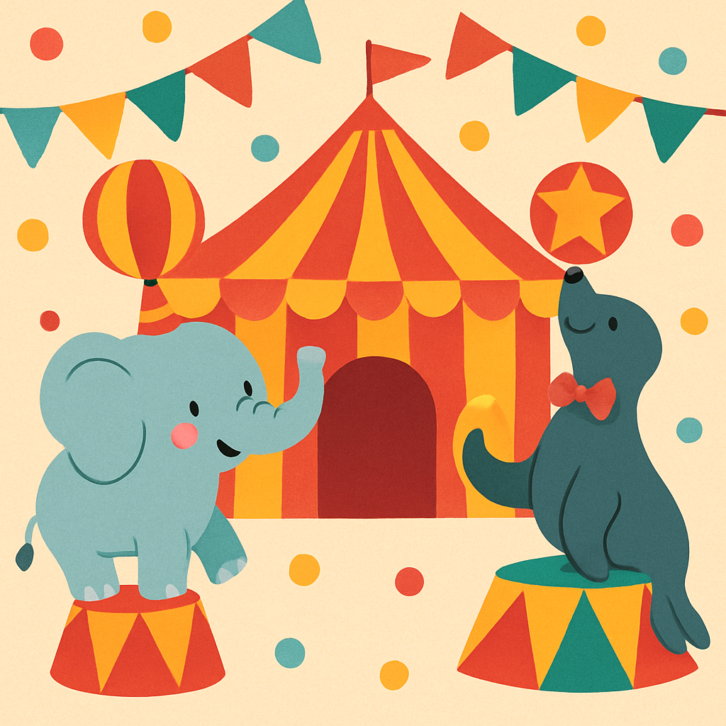 Charming Circus Pets DIY Paint By Numbers