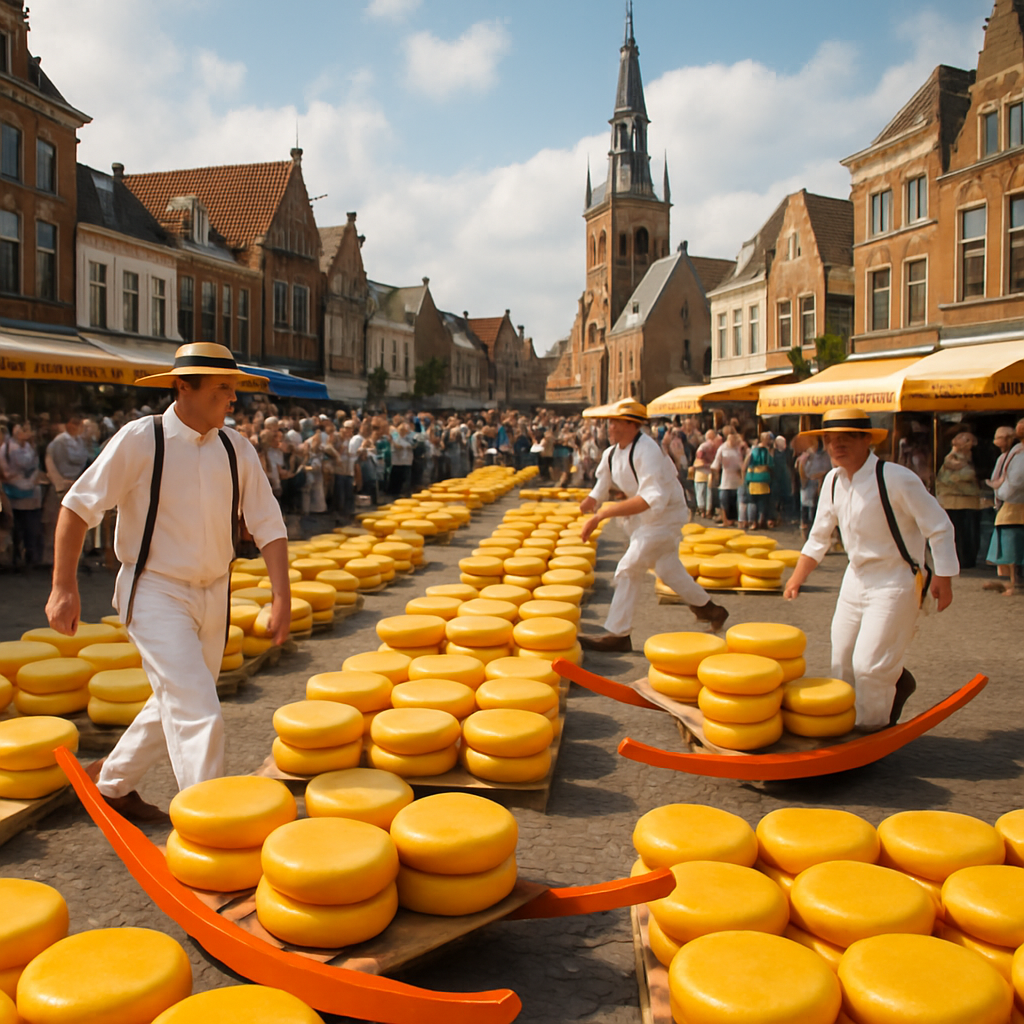 Alkmaar Cheese Market - Alkmaar, Netherlands Paint By Numbers Kits