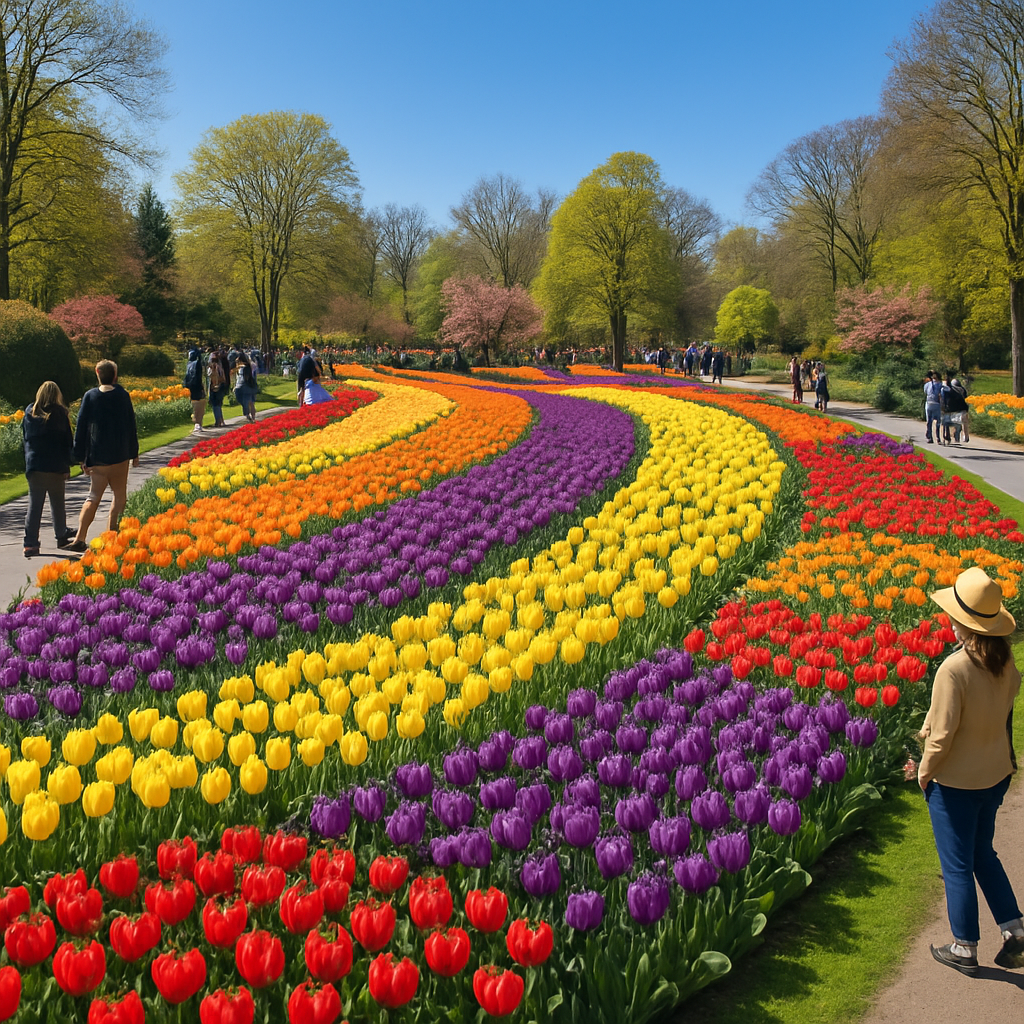 Keukenhof Flower Festival - Lisse, Netherlands Paint By Numbers Kits