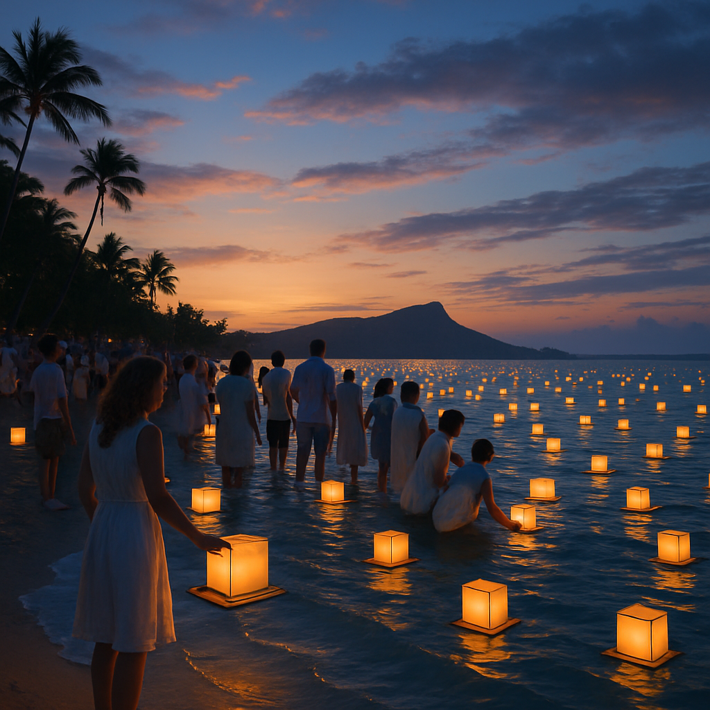 Floating Lantern Festival - Honolulu, USA Paint By Numbers Kits