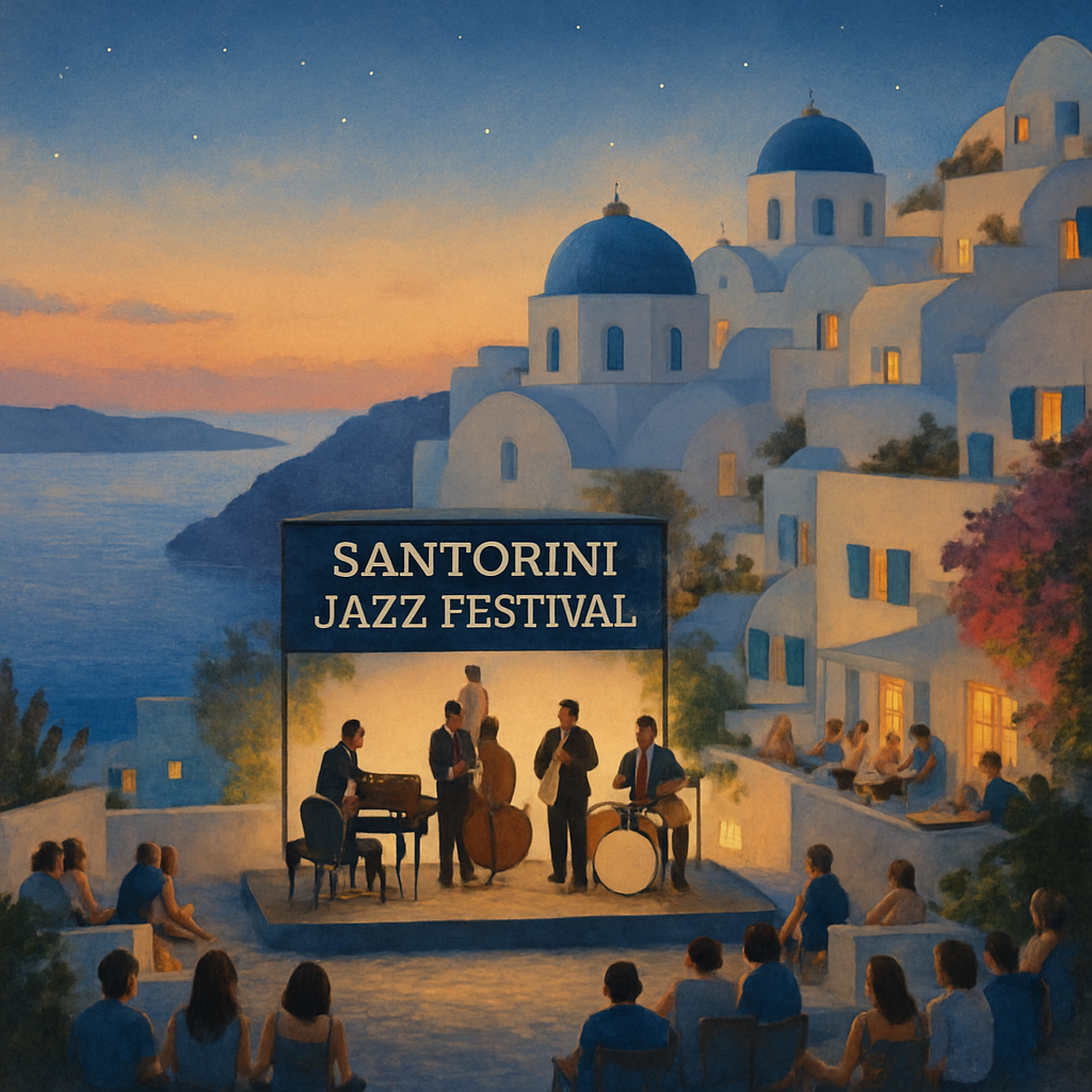 Santorini Jazz Festival - Santorini, Greece Paint By Numbers Kits
