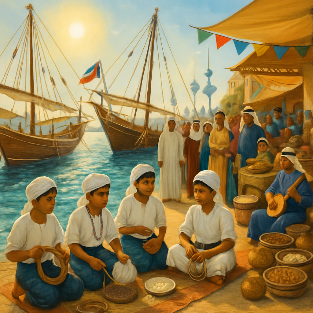 Kuwait Pearl Diving Festival Paint By Numbers Art