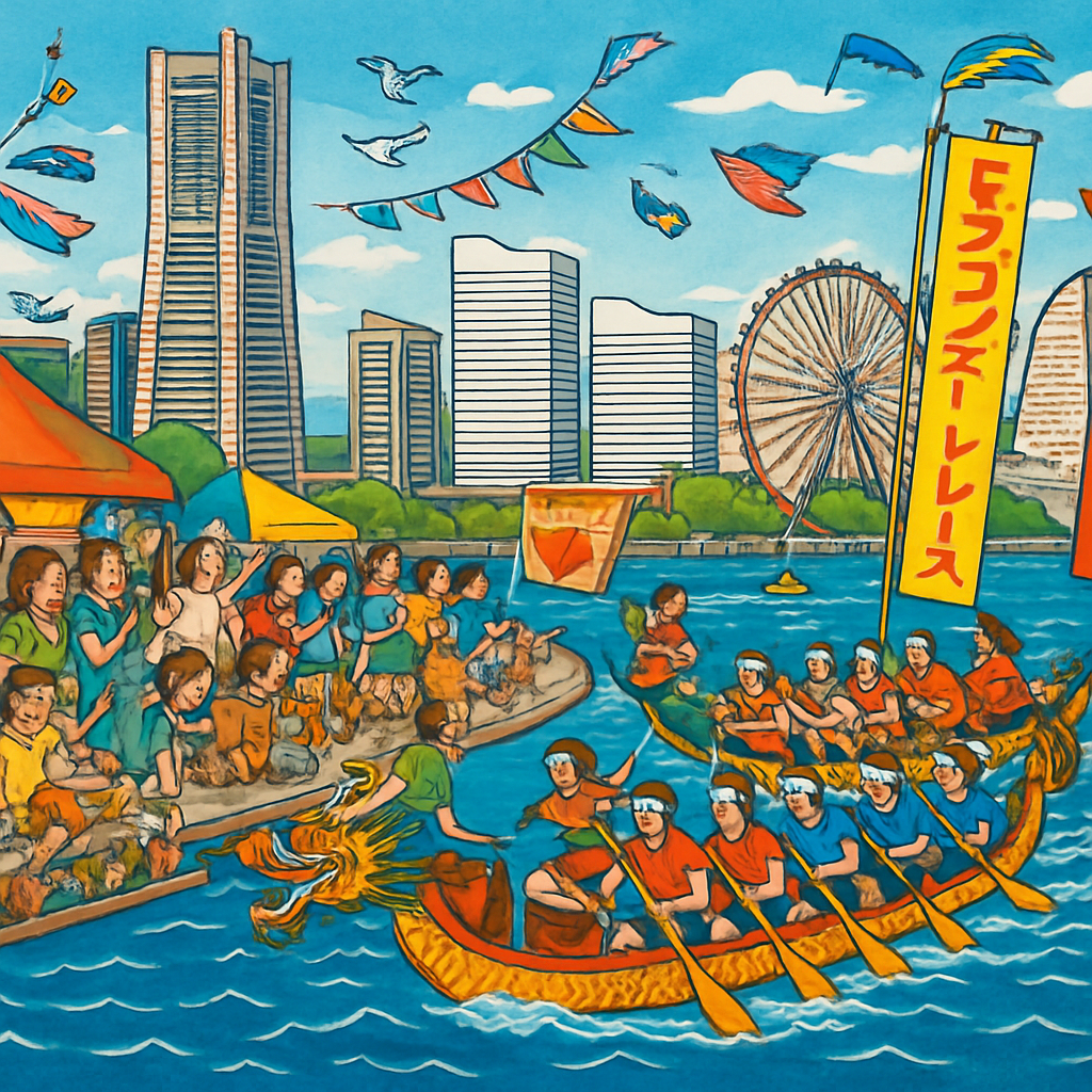 Yokohama Dragon Boat Race - Japan Paint By Numbers Art