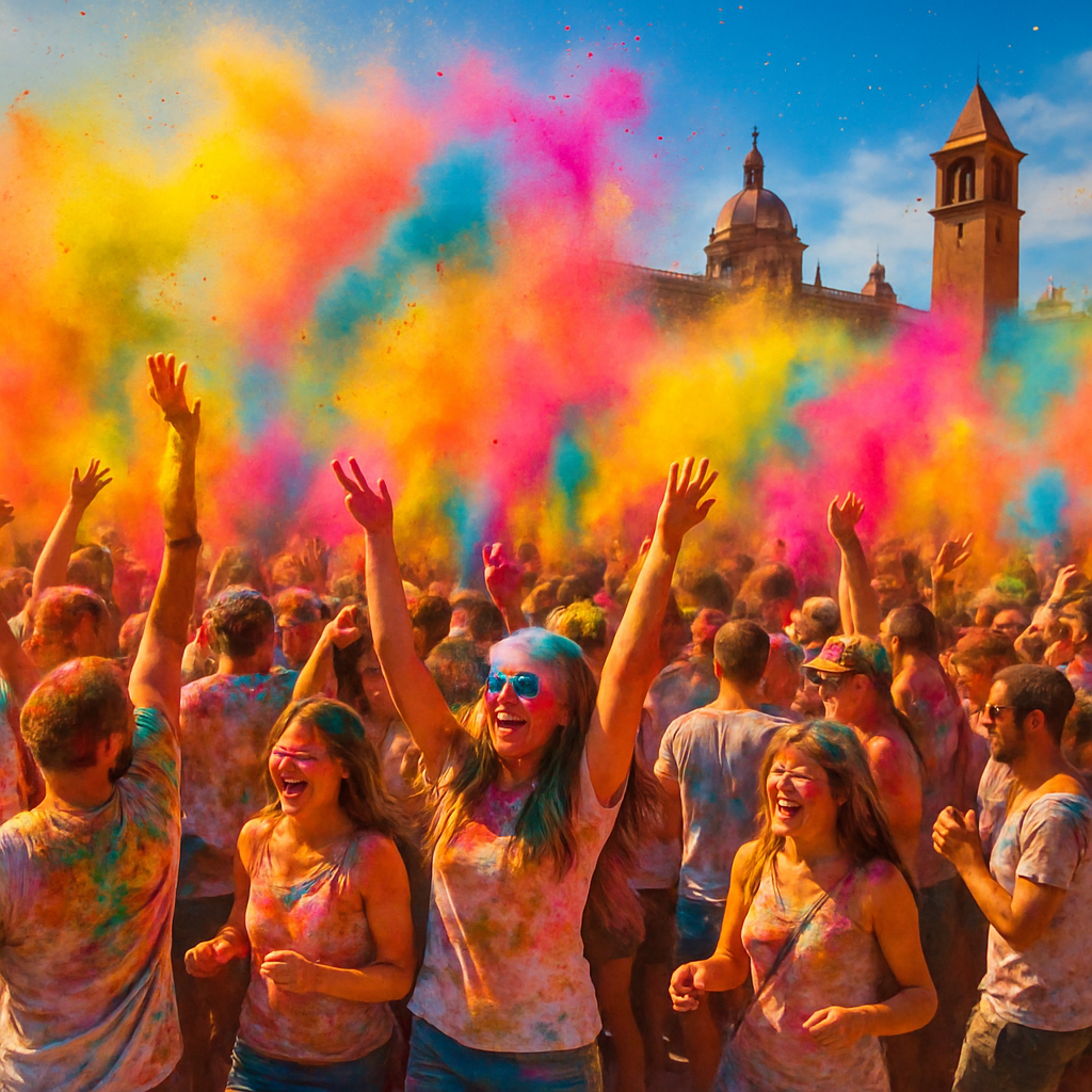Festival Of Colors - Barcelona Paint By Numbers