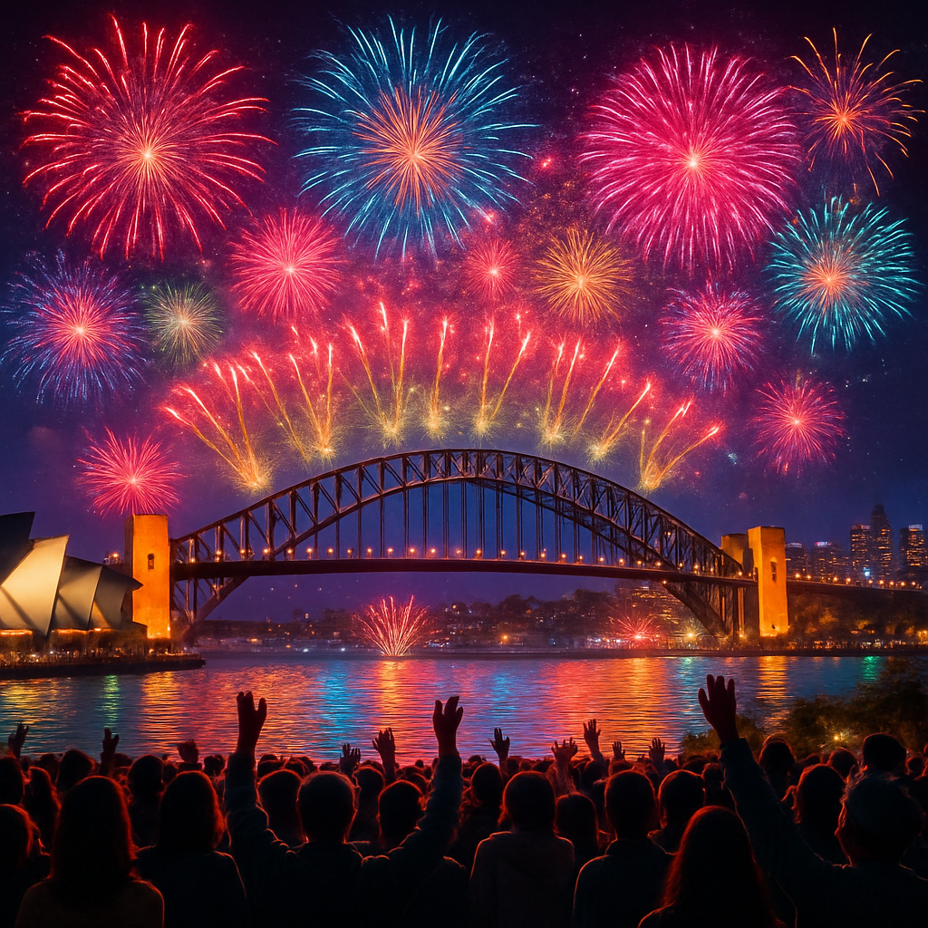 New Year's Eve Celebration In Sydney DIY Paint By Numbers